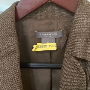 Ann Taylor Brown/Beige Two Button Blazer